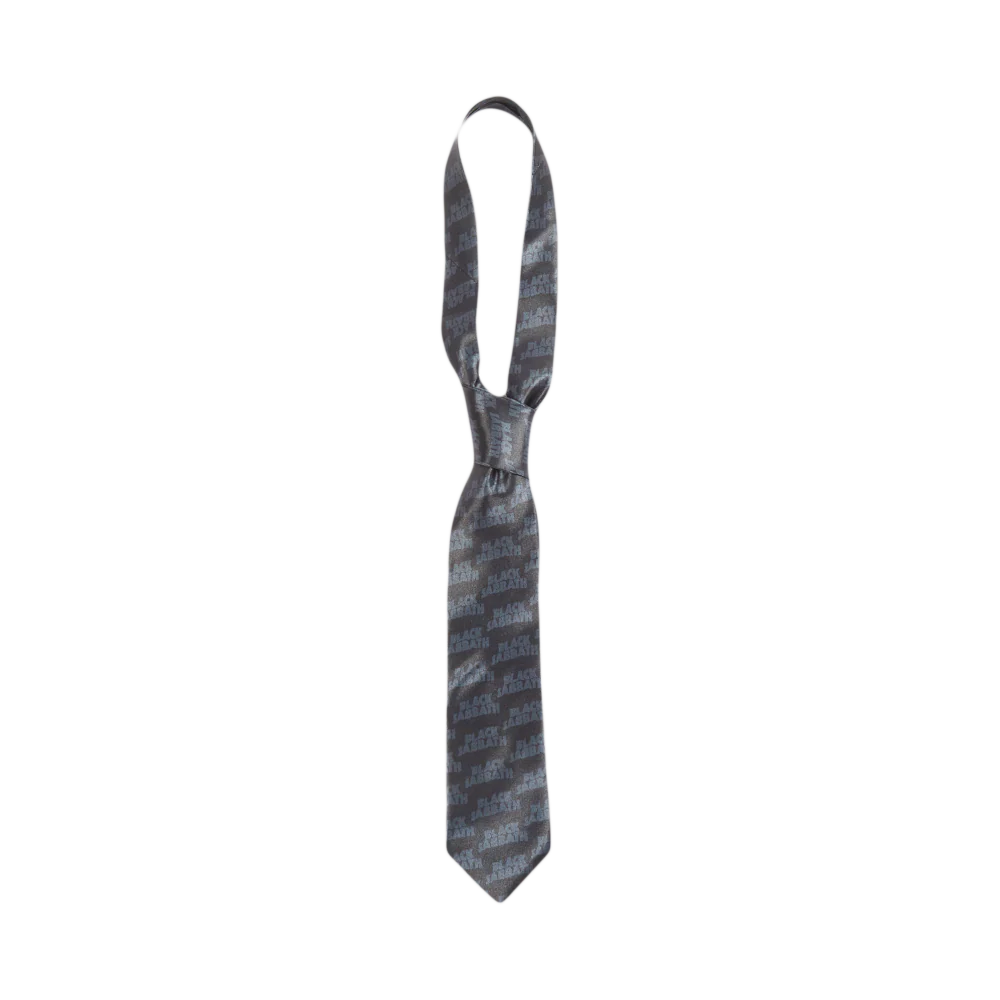 Black Tonal Logo Tie - Image 3