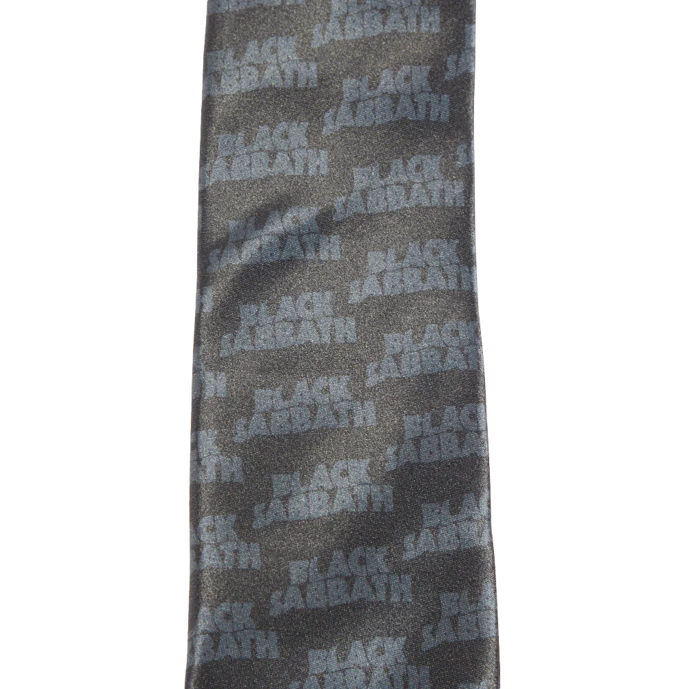 Black Tonal Logo Tie - Image 4